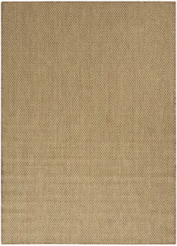 6' X 9' Tan And Brown Geometric Indoor Outdoor Area Rug