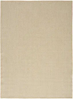6' X 9' Natural And Ivory Geometric Indoor Outdoor Area Rug