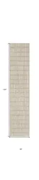 10' Ivory and Gray Geometric Runner Rug