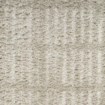 10' Ivory and Gray Geometric Runner Rug