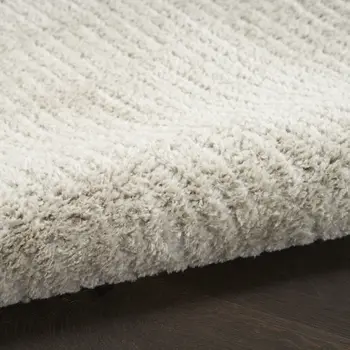 10' Ivory and Gray Geometric Runner Rug