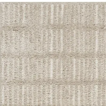 10' Ivory and Gray Geometric Runner Rug