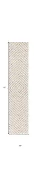 10' Ivory and Black Geometric Runner Rug
