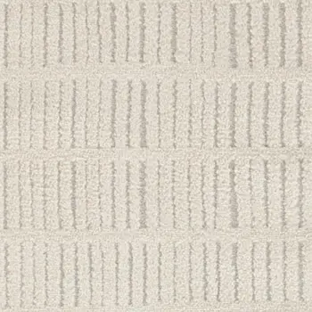 10' Ivory and Gray Geometric Runner Rug
