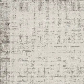 8' X 10' Ivory and Gray Abstract Area Rug