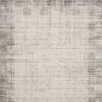 9' X 12' Ivory and Gray Abstract Area Rug