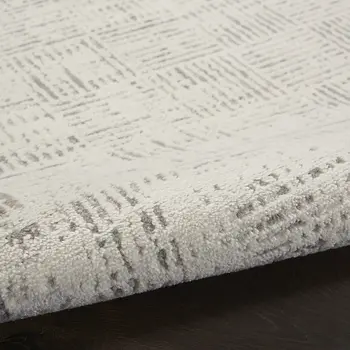 9' X 12' Ivory and Gray Abstract Area Rug
