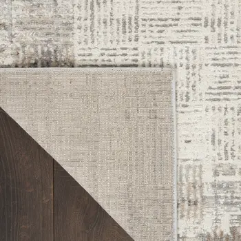 9' X 12' Ivory and Gray Abstract Area Rug