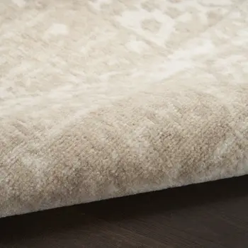 10' Ivory Floral Power Loom Runner Rug