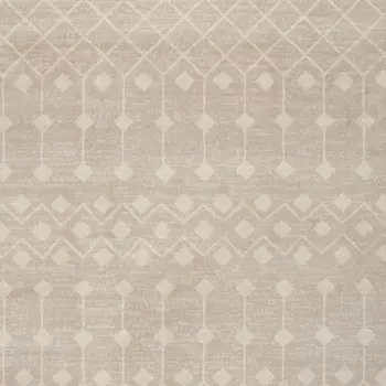 4' X 6' Beige Geometric Power Loom Area Rug
