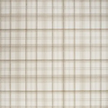 4' X 6' Ivory Plaid Power Loom Area Rug