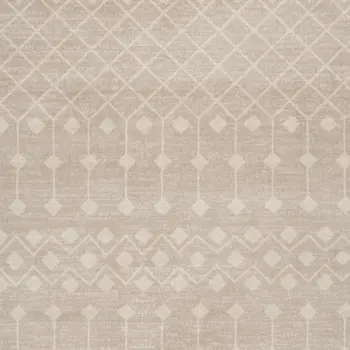 6' X 9' Beige Geometric Power Loom Area Rug