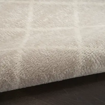 6' X 9' Beige Geometric Power Loom Area Rug