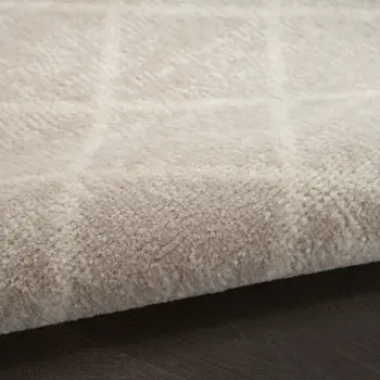 6' X 9' Beige Geometric Power Loom Area Rug