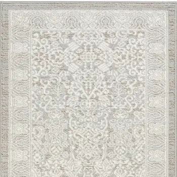 7' X 10' Blue Abstract Power Loom Area Rug