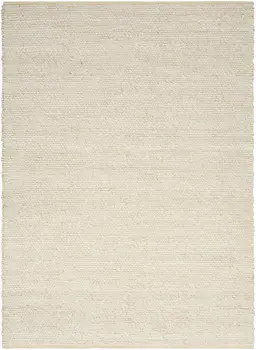 5' X 7' Ivory Jute Hand Woven Area Rug