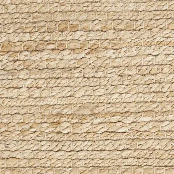 7' X 10' Beige Jute Hand Woven Area Rug