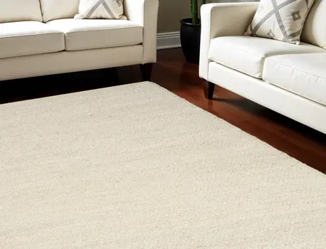 8' X 10' Ivory Jute Hand Woven Area Rug