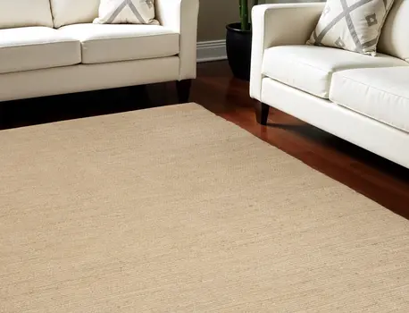 9' X 12' Beige Jute Hand Woven Area Rug