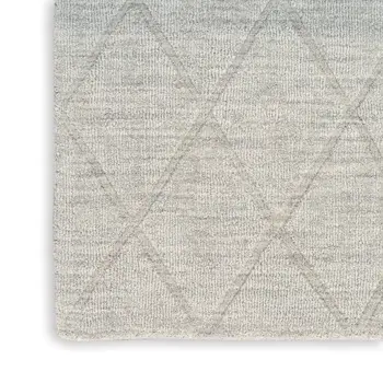 4' X 6' Gray Wool Geometric Area Rug