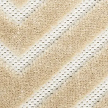 4' X 6' Ivory Wool Geometric Area Rug