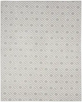 5' X 7' Beige Wool Geometric Area Rug