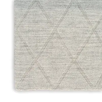5' X 7' Gray Wool Geometric Area Rug