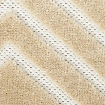 5' X 7' Ivory Wool Geometric Area Rug