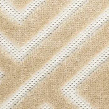 5' X 7' Ivory Wool Geometric Area Rug