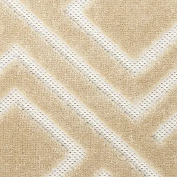 5' X 7' Ivory Wool Geometric Area Rug