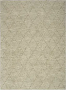 5' X 7' Sage Wool Geometric Area Rug