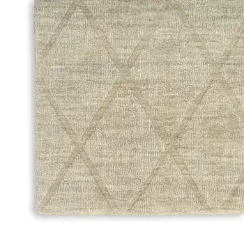 5' X 7' Sage Wool Geometric Area Rug