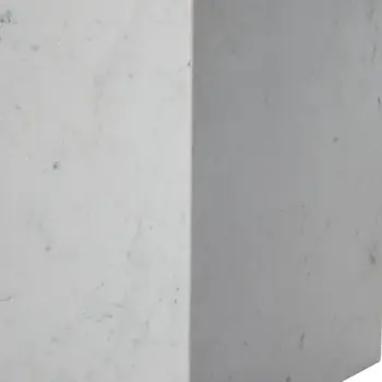 20" White Marble Square Block End Table