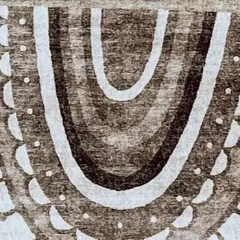 4' X 6' Brown and Beige Juvenile Animals Youthful Area Rug