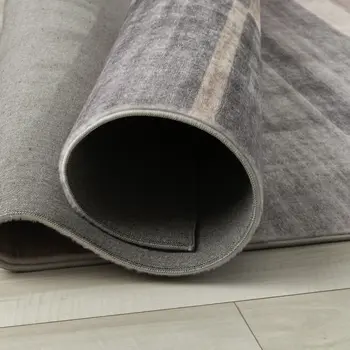 7' X 10' Gray and Brown Abstract Area Rug