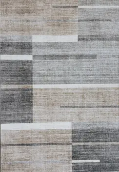 8' X 11' Gray and Brown Abstract Area Rug