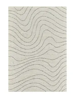 8' X 11' Cream and Beige Abstract Area Rug