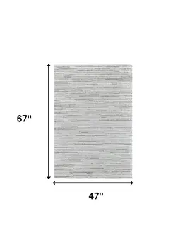 4' X 6' Gray Abstract Area Rug