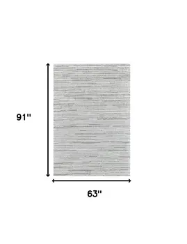 5' X 8' Gray Abstract Area Rug