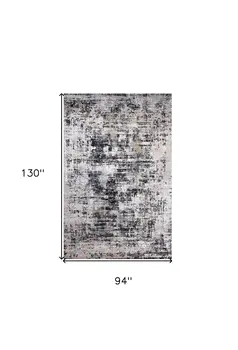 8' X 11' Beige Gray and White Abstract Area Rug