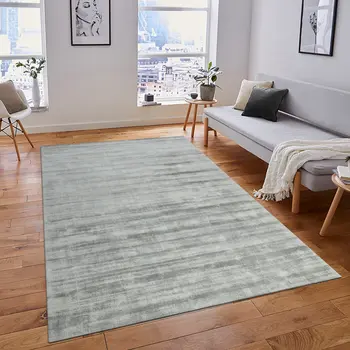 4' X 6' Silver And Gray Abstract Hand Woven Area Rug