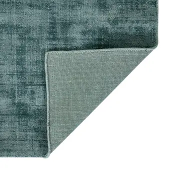 5' X 8' Sea Green And Light Blue Abstract Hand Woven Area Rug