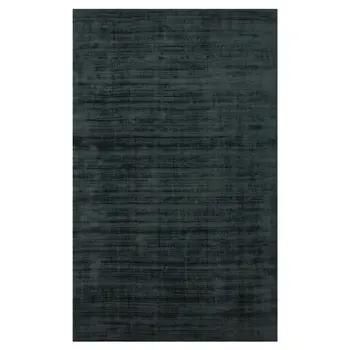 4' X 6' Charcoal And Black Abstract Hand Woven Area Rug