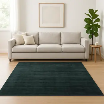 8' X 10' Charcoal And Black Abstract Hand Woven Area Rug