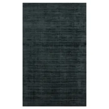 8' X 10' Charcoal And Black Abstract Hand Woven Area Rug