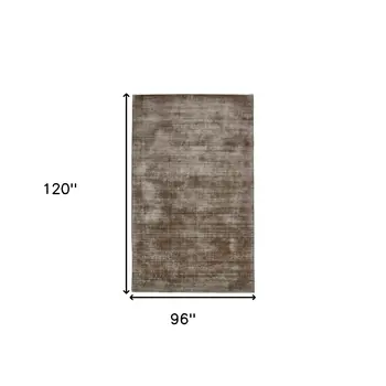 8' X 10' Brown And Gray Abstract Hand Woven Area Rug