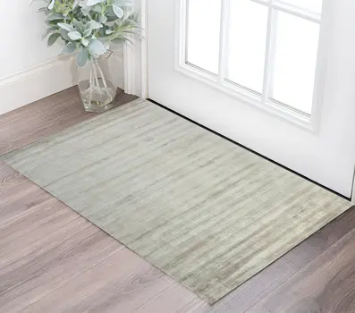 2' X 3' Ivory And Gray Abstract Hand Woven Area Rug