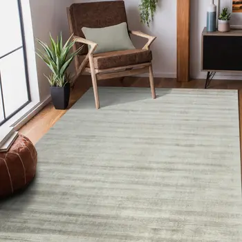 8' X 10' Ivory And Gray Abstract Hand Woven Area Rug