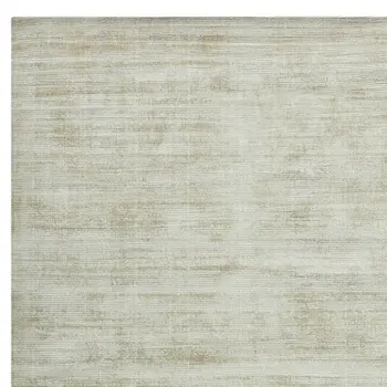 2' X 3' Sand And Ivory Abstract Hand Woven Area Rug