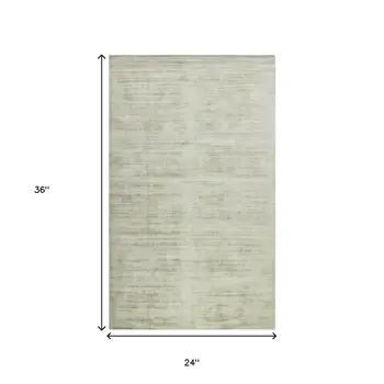 2' X 3' Sand And Ivory Abstract Hand Woven Area Rug